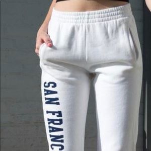 Brandy Melville white sweatpants